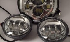 Kit Farol 50W e Milhas em Led Cromado